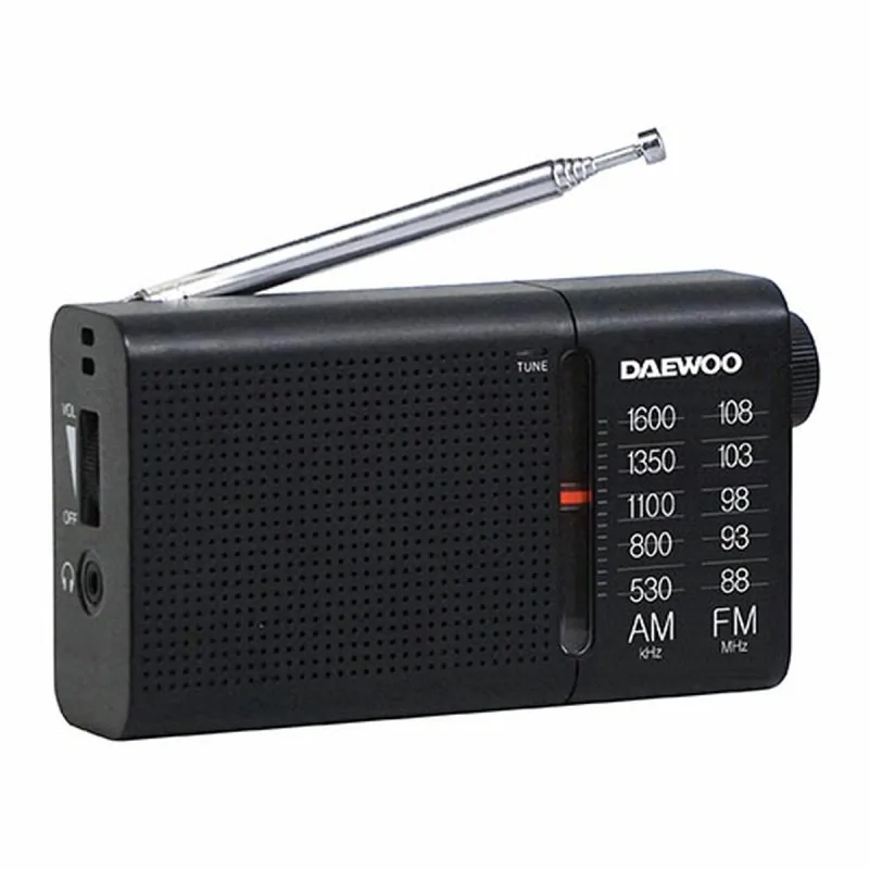 Transistor Radio Daewoo Black AM/FM