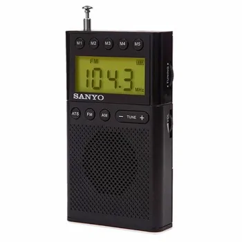 Portable Digital Radio Sanyo Black AM/FM