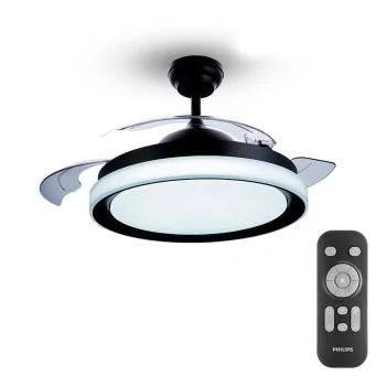 Ceiling Fan with Light Philips Atlas Black 35 W 28 W 4500...