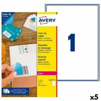 Printer Labels Avery L4610 White 25 Sheets 199,6 x 289,1...