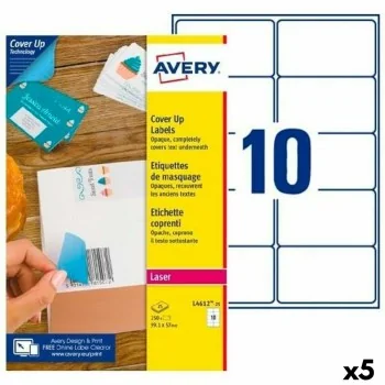 Printer Labels Avery L4612 White 25 Sheets 99,1 x 57 mm...