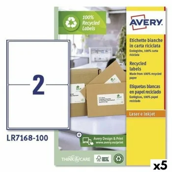 Printer Labels Avery LR7168 White 100 Sheets 199,6 x...