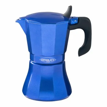 Italian Coffee Pot Oroley Petra Blue Aluminium 6 Cups