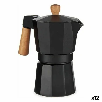 Italian Coffee Pot Kinvara A611BQ-6 T Brown Black Wood...