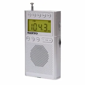 Portable Digital Radio Sanyo Silver AM/FM