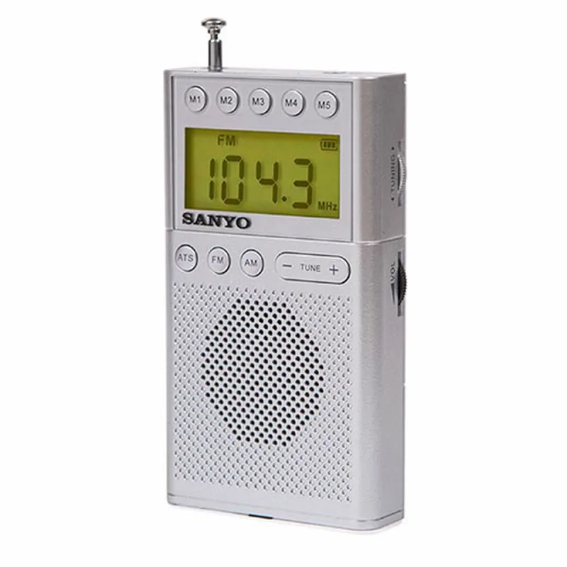 Portable Digital Radio Sanyo Silver AM/FM