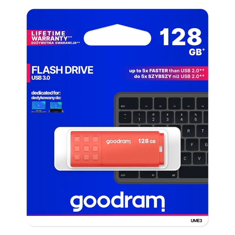 USB stick GoodRam UME3 Orange 128 GB (1 Unit)