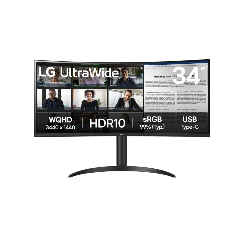 Monitor LG 34WR50QK-B 34" 4K Ultra HD LCD Wide Quad HD