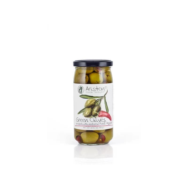 Ariston Green Olives Stuffed with Peppers 380 gr