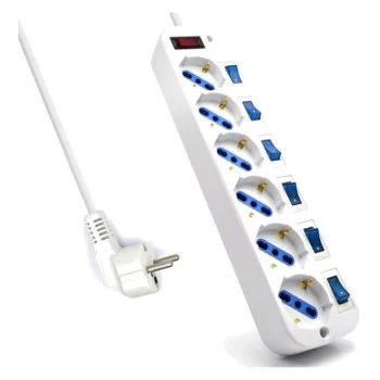 Adaptateur multiprise Schuko 3 voies NANOCABLE 10.37.0013-W USB x