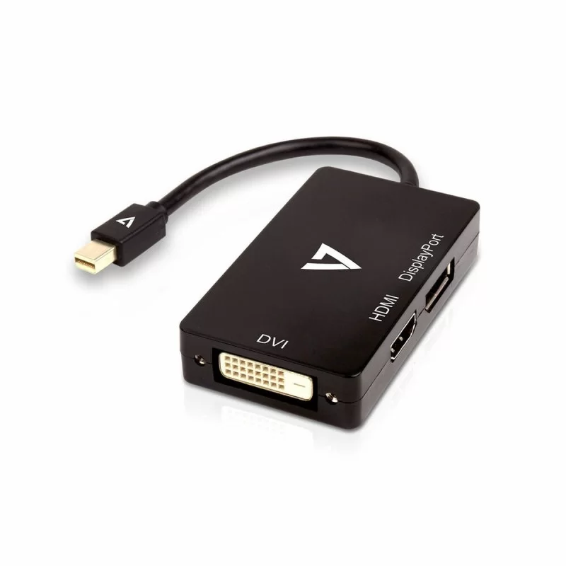 Mini DisplayPort to VGA/DVI/HDMI adapter V7 V7MDP-DPDVIHDMI-1E Black