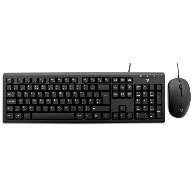 Keyboard and Mouse V7 CKU200UK QWERTY English