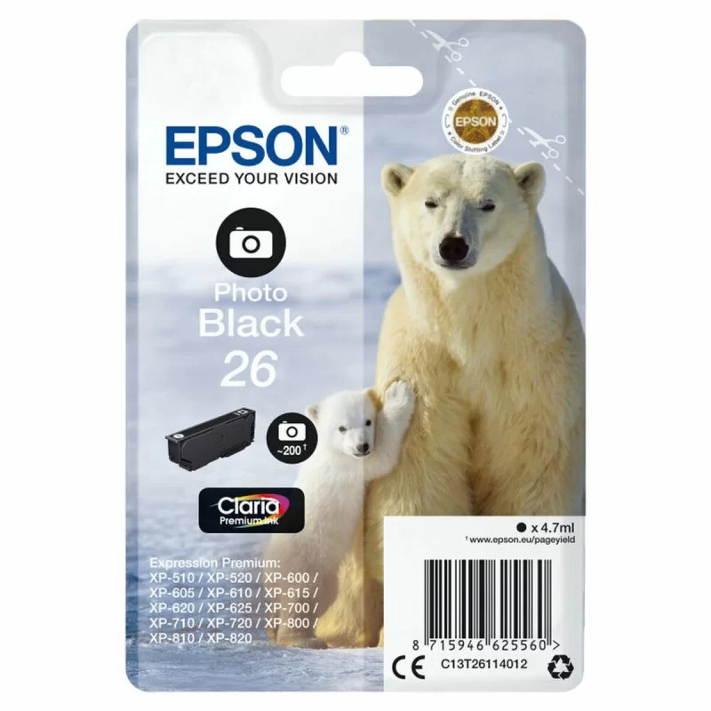 Original Ink Cartridge Epson C13T26114012 Black