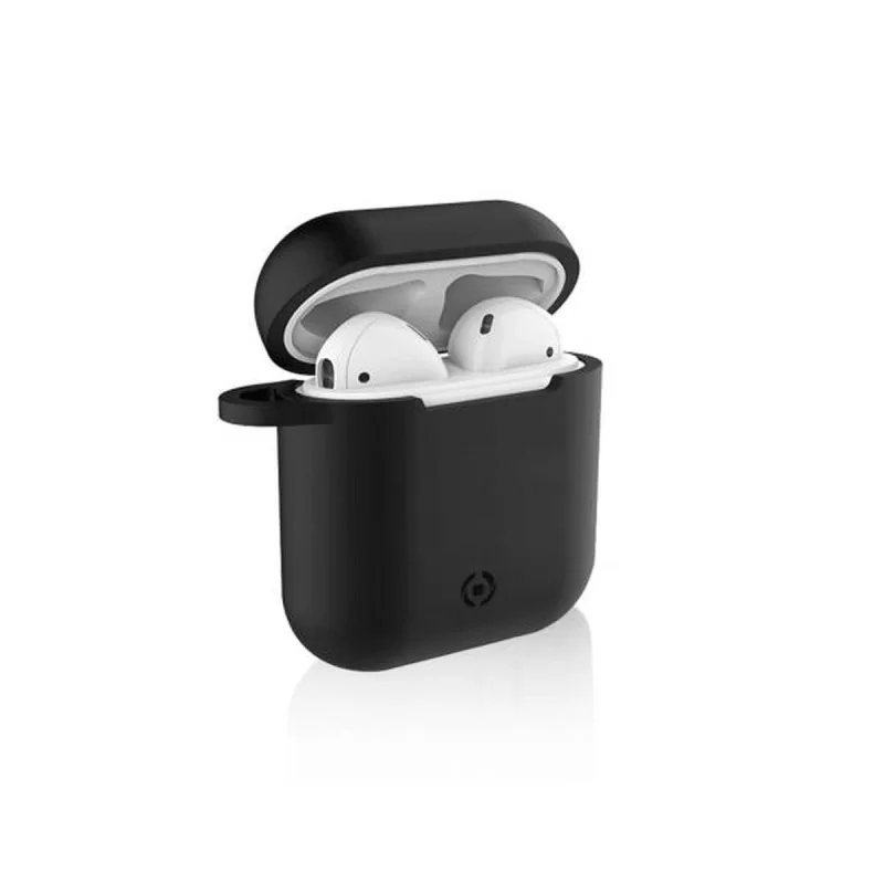 Protective Case Celly AIRPODS 1/2 GEN Headphones Black Silicone Plastic