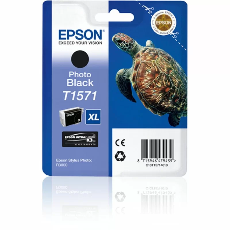 Original Ink Cartridge Epson Cartucho T1571 negro foto Black