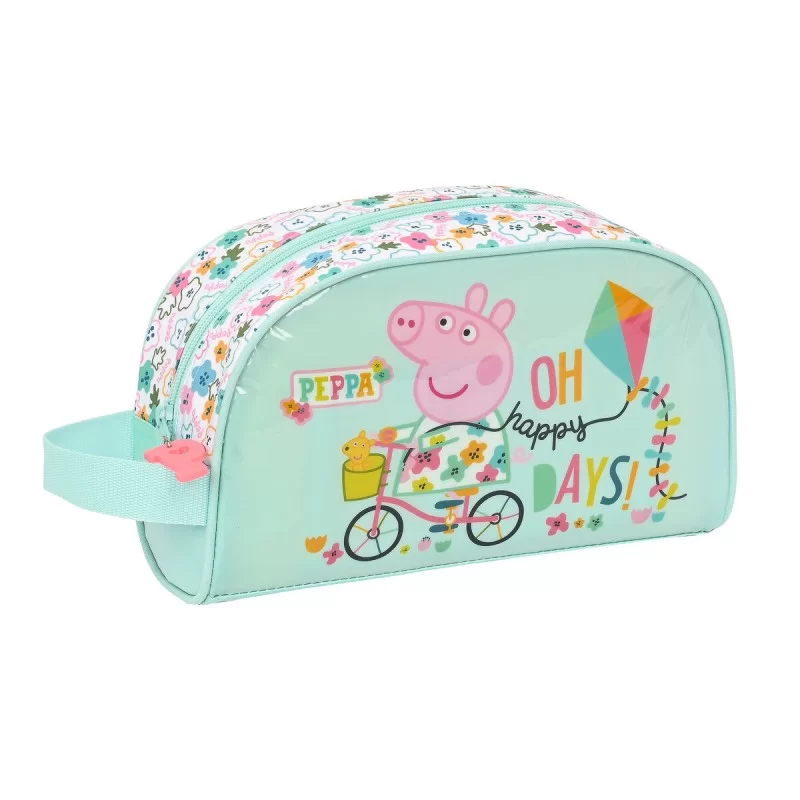 School Toilet Bag Peppa Pig Cosy corner Light Blue (26 x 16 x 9 cm)