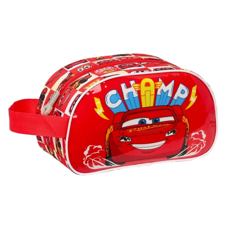 School Toilet Bag Cars Let's race Red White (26 x 15 x 12 cm)