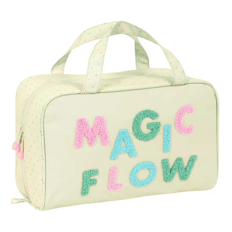 School Toilet Bag Glow Lab Magic flow Beige (31 x 14 x 19 cm)