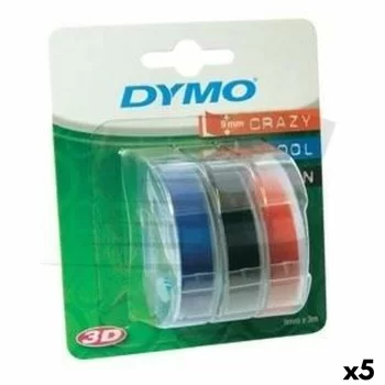 Laminated Tape for Labelling Machines Dymo 9 mm x 3 m Red...