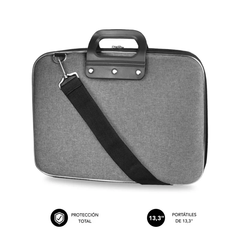 Laptop Case Subblim Maletín semirrígido Poliéster reforzado 13,3" Gris EVA