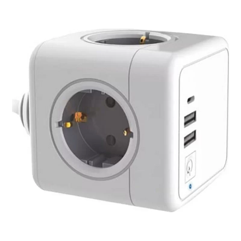 Cube multiplugs Silver Electronics 9522 CUBO