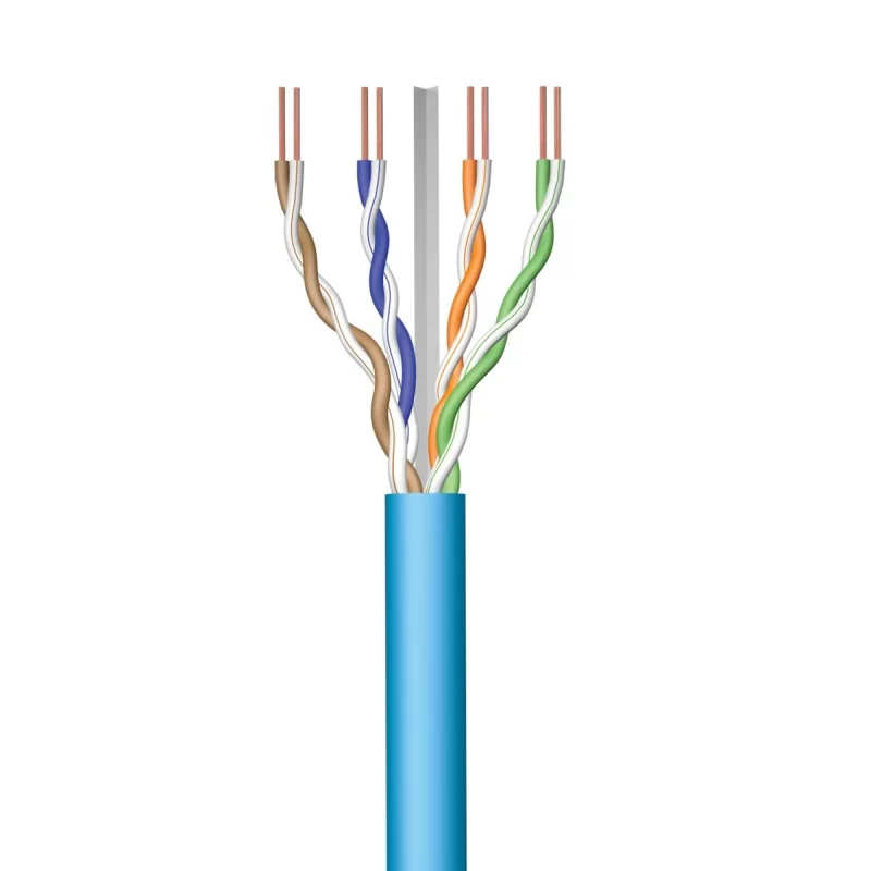 UTP Category 6 Rigid Network Cable Ewent IM1224 Blue 305 m