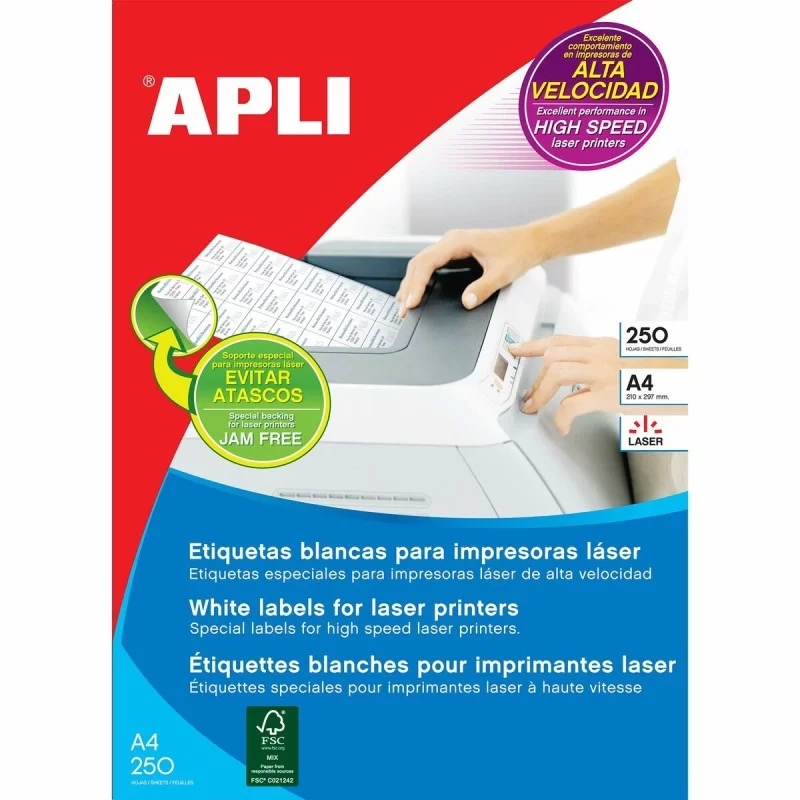 Adhesive labels Apli White 70 x 42,4 mm