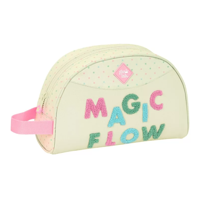 School Toilet Bag Glow Lab Magic flow Beige (28 x 18 x 10 cm)