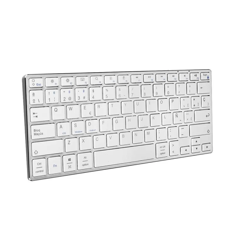 Wireless Keyboard Subblim SUB-KB-3ADC200 BLUETOOTH 3.0 350 mAh Spanish Qwerty Silver Spanish