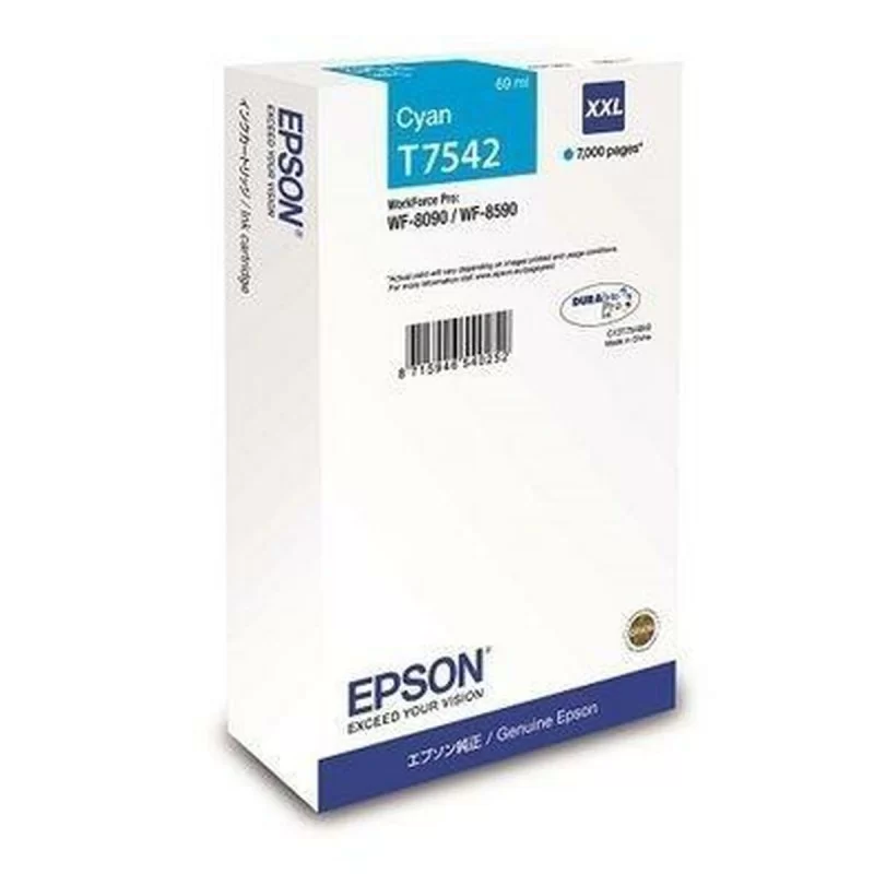 Original Ink Cartridge Epson WF-8090 / WF-8590 Ink Cartridge XXL Cyan Cyan