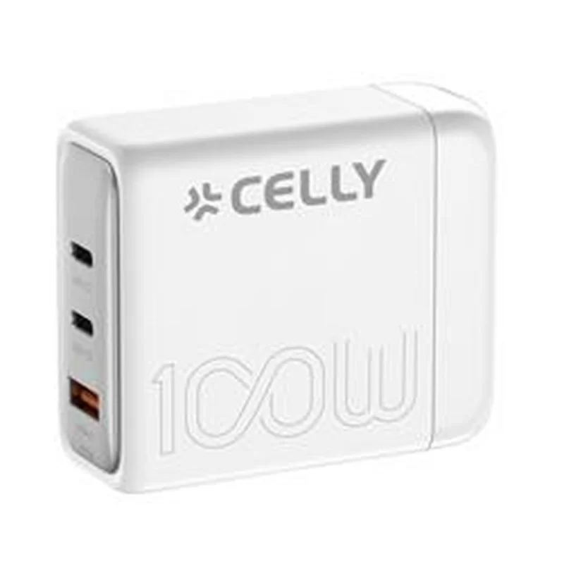 Wall Charger Celly PS3GAN100WWH White 100 W