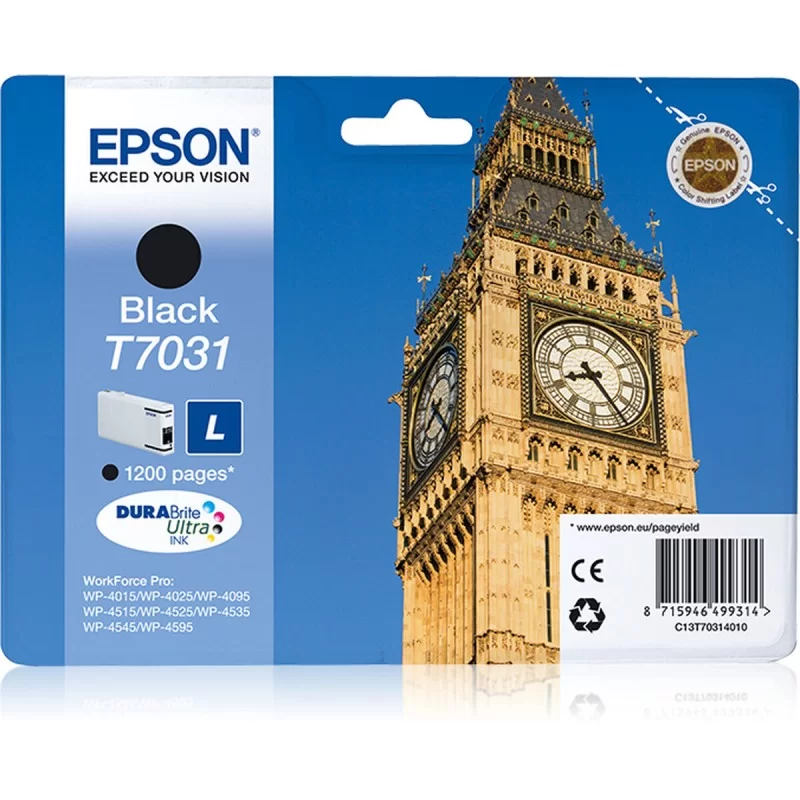 Original Ink Cartridge Epson C13T70314010 Black