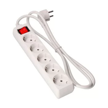 Power Socket - 5 sockets with Switch EDM Schuko (1,5 m)