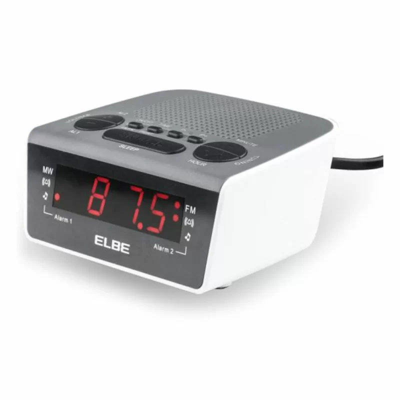 Clock-Radio ELBE CR-932 AM/FM White