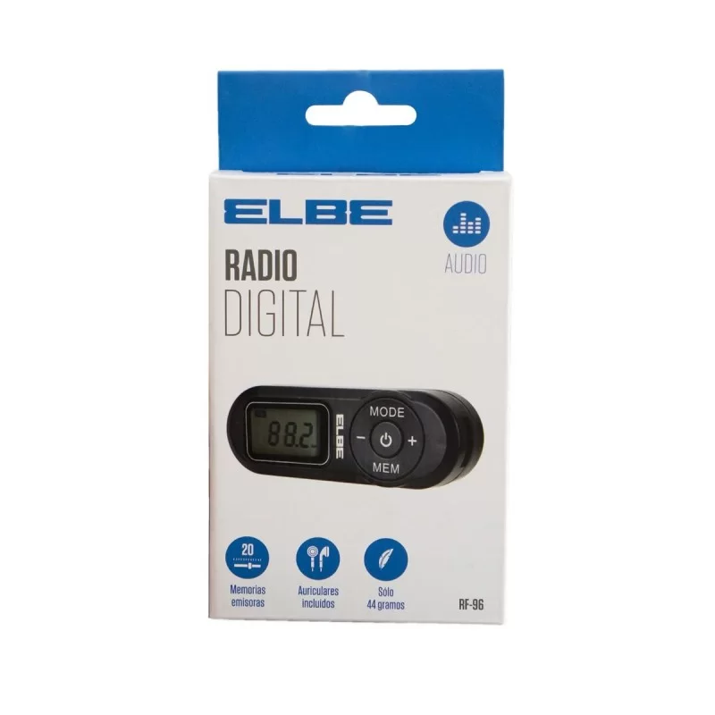 Portable Digital Radio ELBE RF96 Black FM Mini