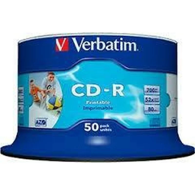 CD-R Verbatim AZO Wide Inkjet Printable 50 Units 700 MB 52x