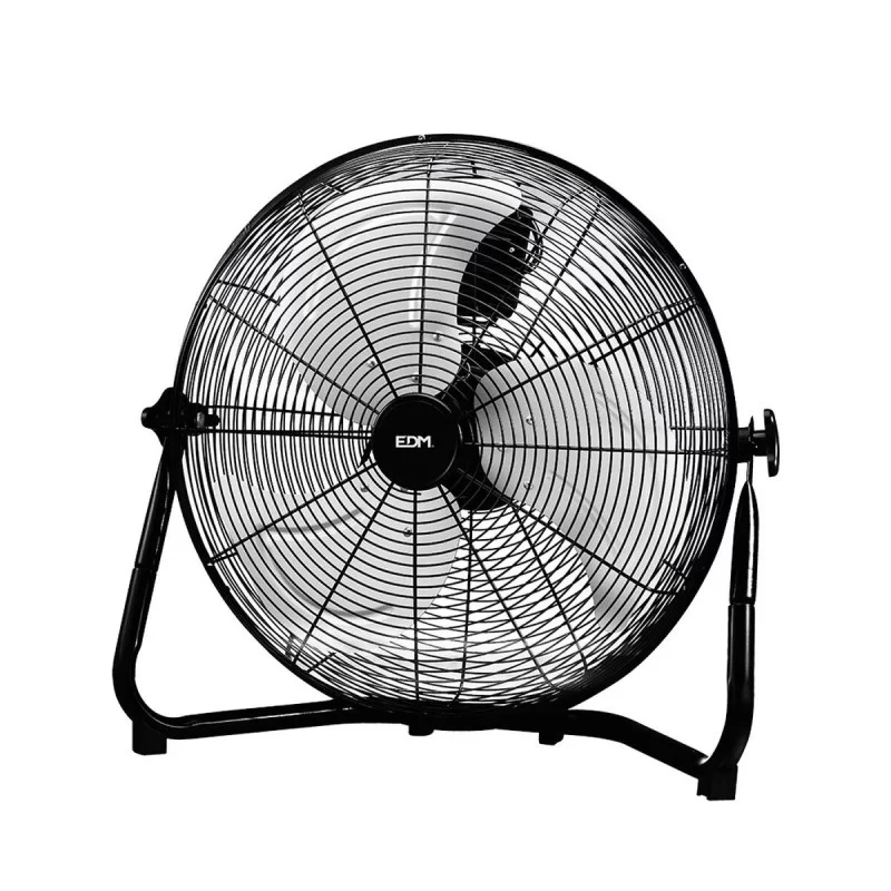 Floor Fan EDM industrial Black 110 W Ø 45 x 54 cm