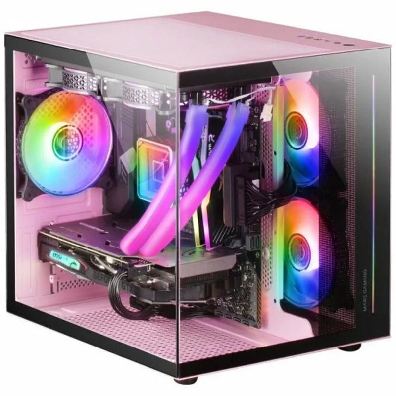 ATX Semi-tower Box Mars Gaming MC-VIEW Pink