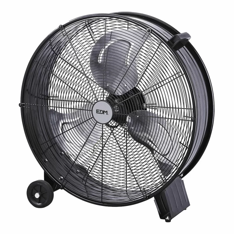 Floor Fan EDM Black 180 W Ø 60 cm industrial