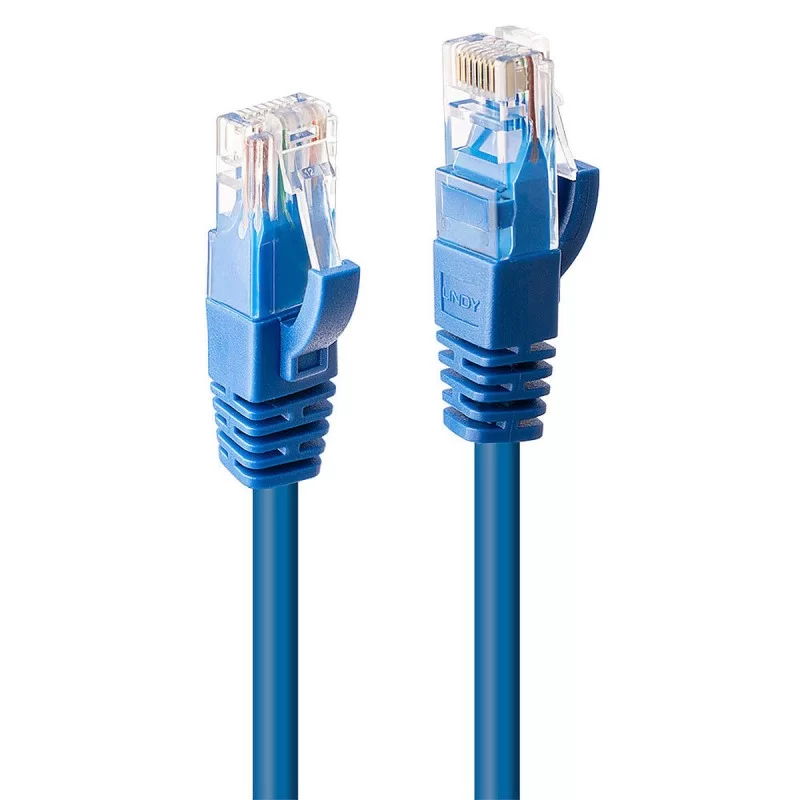 UTP Category 6 Rigid Network Cable LINDY 48017 Red Blue 1 m 1 Unit