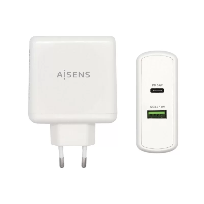 Wall Charger Aisens ASCH-2PD30QC-W 48 W USB-C White