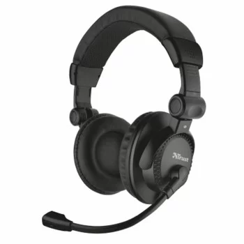 Headphones with Microphone Trust 21658 Black