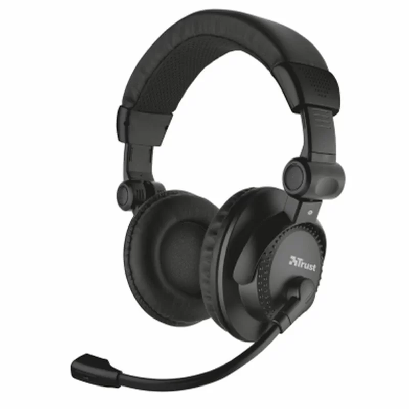 Headphones with Microphone Trust 21658 Black