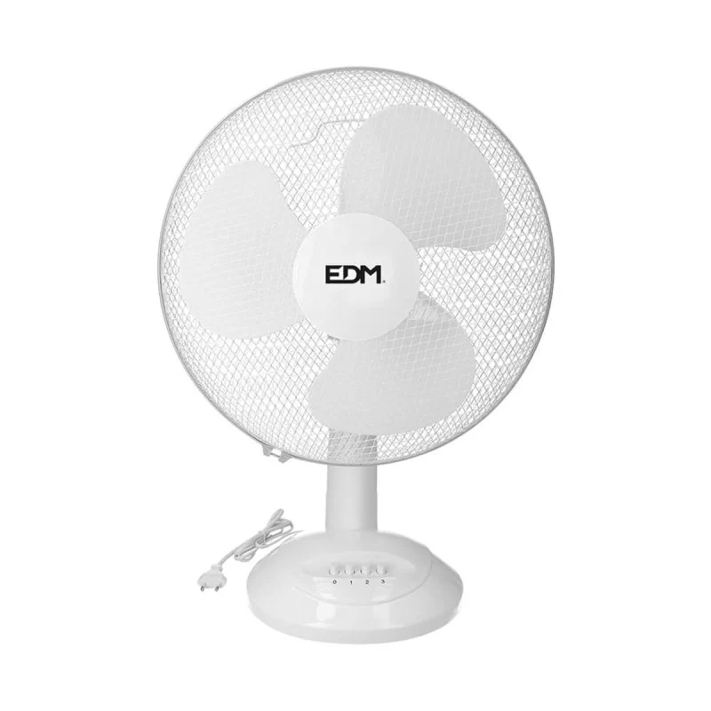 Table Fan EDM White 35 W Ø 30 x 48 cm