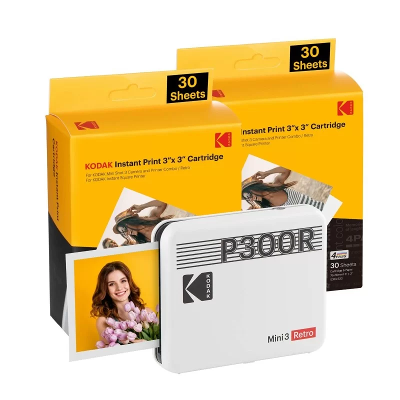 Photogrpahic Printer Kodak MINI 3 RETRO P300RW60 White