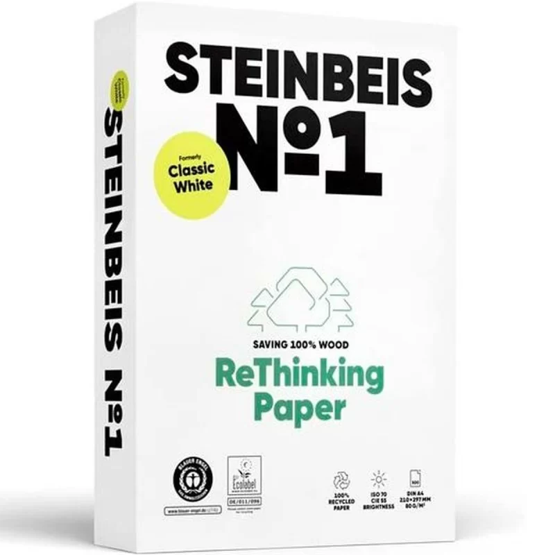 Printer Paper Steinbeis Din A4 White 5 Pieces