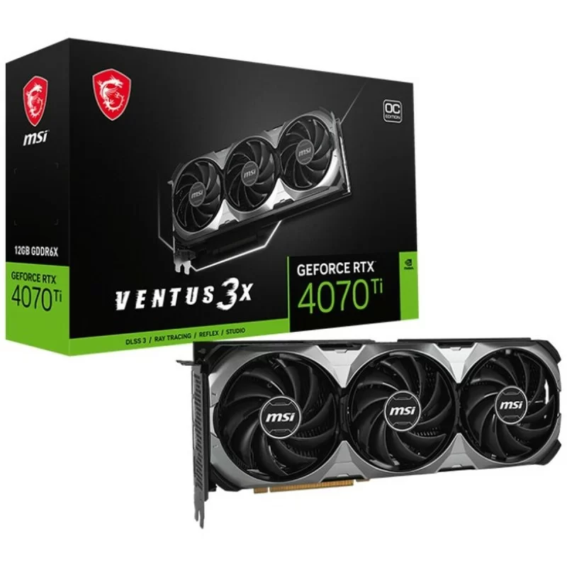 Graphics card MSI VENTUS 3X E1 OC 12 GB GeForce RTX 4070 Ti GDDR6X