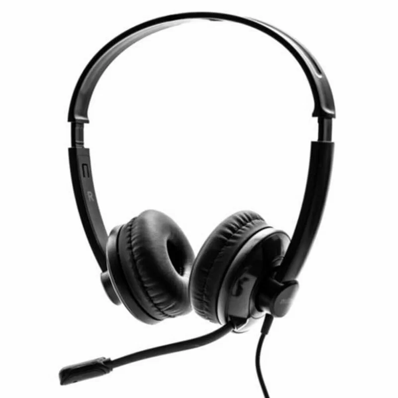 Headphones with Microphone Nilox NXAU0000003 Black