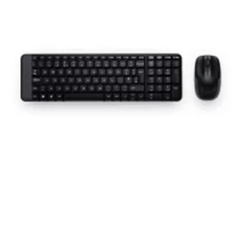 Keyboard and Wireless Mouse Logitech MK220 Black Spanish...