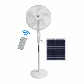 Freestanding Fan EDM 33523 White 25 W Solar